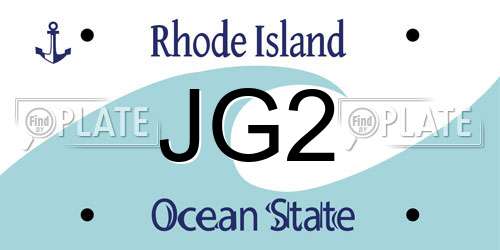 JG2 Rhode Island License Plate