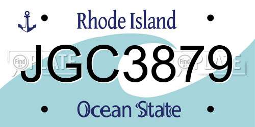 JGC3879 Rhode Island License Plate