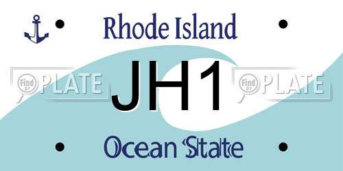 JH1 Rhode Island License Plate