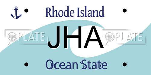 JHA Rhode Island License Plate