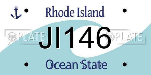 JI146 Rhode Island License Plate