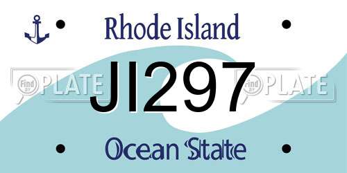 JI297 Rhode Island License Plate