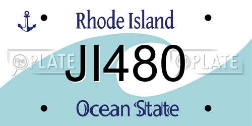 JI480 Rhode Island License Plate