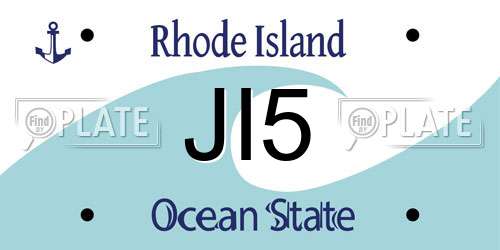JI5 Rhode Island License Plate