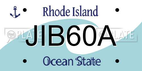 JIB60A Rhode Island License Plate