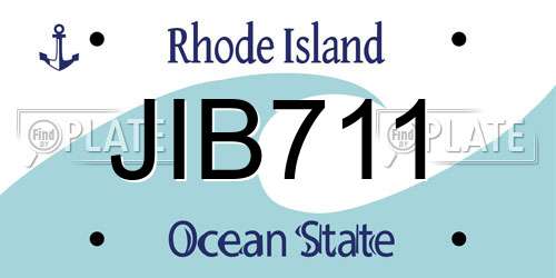 JIB711 Rhode Island License Plate