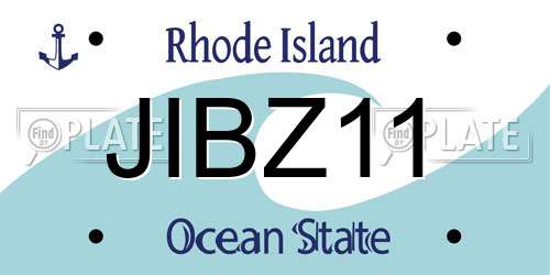 JIBZ11 Rhode Island License Plate