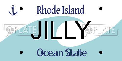 JILLY Rhode Island License Plate