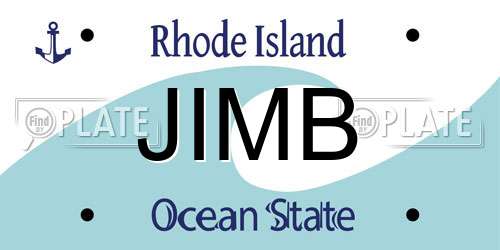 JIMB Rhode Island License Plate