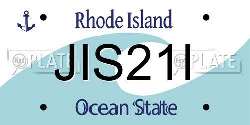 JIS21I Rhode Island License Plate
