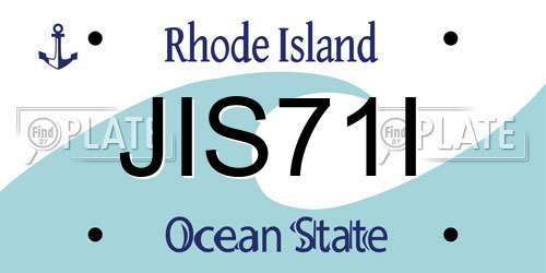 JIS71I Rhode Island License Plate