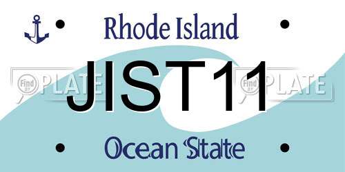JIST11 Rhode Island License Plate