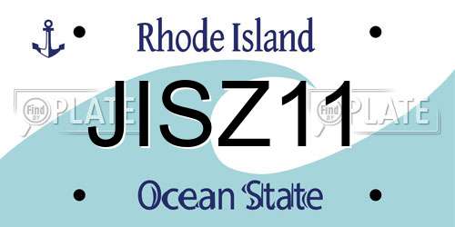 JISZ11 Rhode Island License Plate