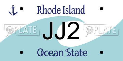 JJ2 Rhode Island License Plate