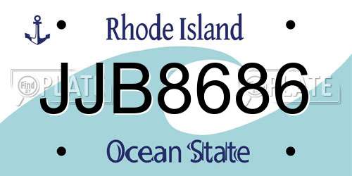 JJB8686 Rhode Island License Plate