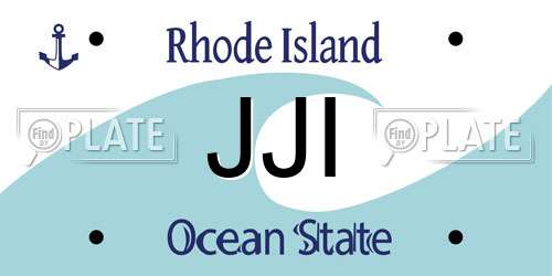 JJI Rhode Island License Plate
