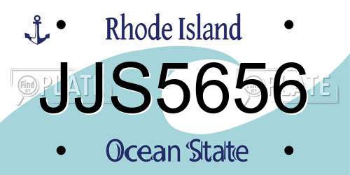 JJS5656 Rhode Island License Plate