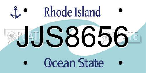 JJS8656 Rhode Island License Plate