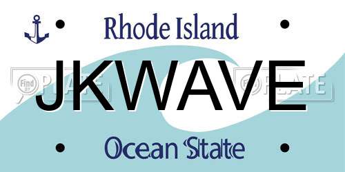 JKWAVE Rhode Island License Plate