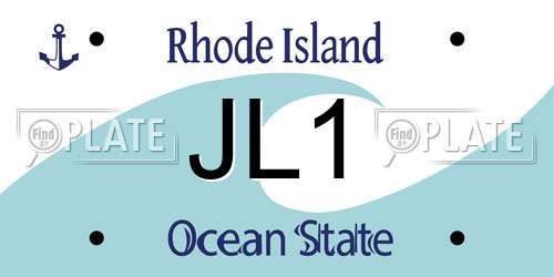 JL1 Rhode Island License Plate
