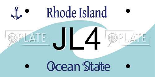 JL4 Rhode Island License Plate