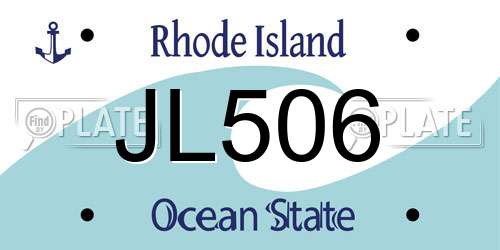 JL506 Rhode Island License Plate