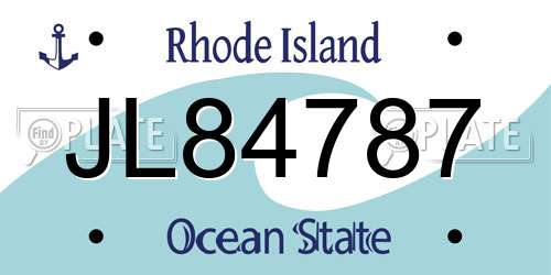 JL84787 Rhode Island License Plate