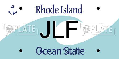 JLF Rhode Island License Plate