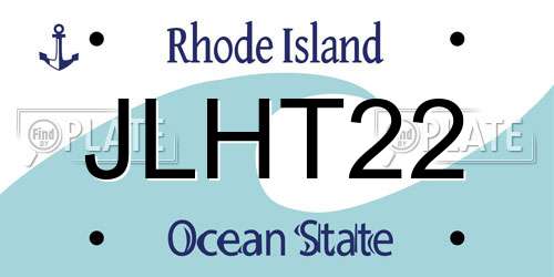 JLHT22 Rhode Island License Plate