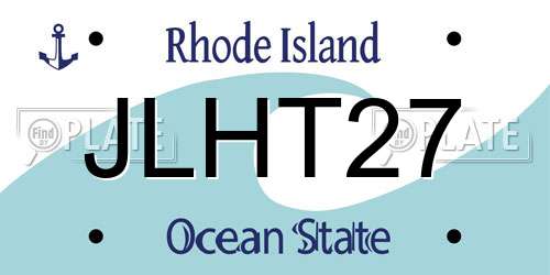 JLHT27 Rhode Island License Plate