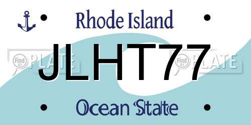 JLHT77 Rhode Island License Plate
