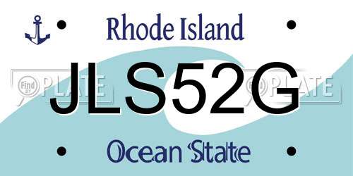 JLS52G Rhode Island License Plate