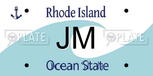 JM Rhode Island License Plate