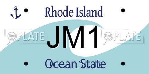 JM1 Rhode Island License Plate