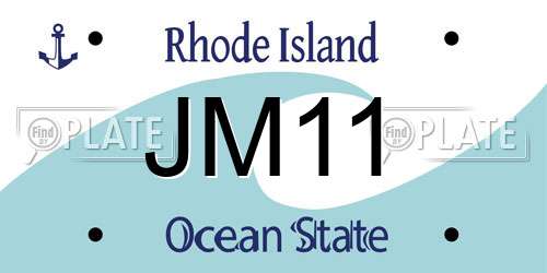 JM11 Rhode Island License Plate