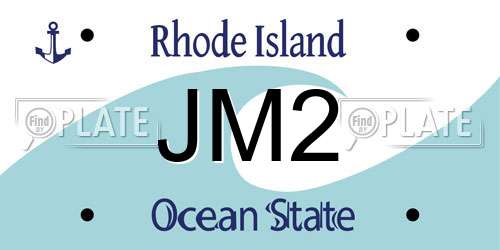 JM2 Rhode Island License Plate
