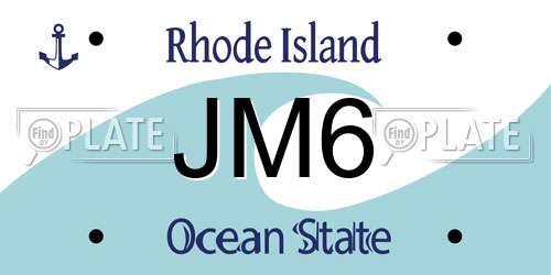JM6 Rhode Island License Plate