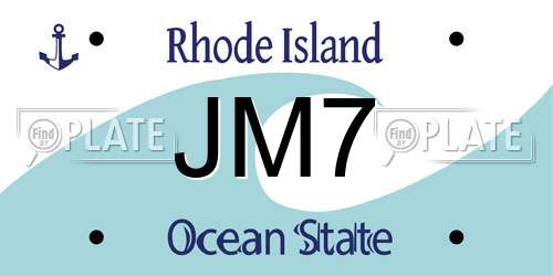 JM7 Rhode Island License Plate