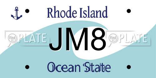 JM8 Rhode Island License Plate