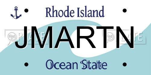 JMARTN Rhode Island License Plate