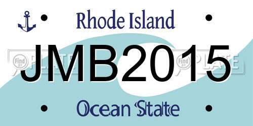 JMB2015 Rhode Island License Plate