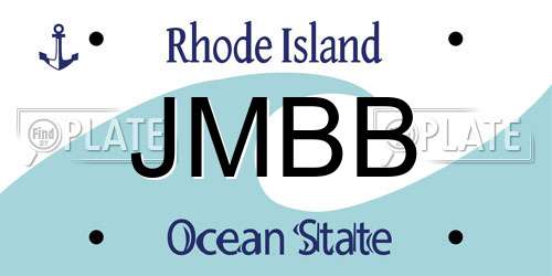 JMBB Rhode Island License Plate