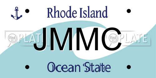 JMMC Rhode Island License Plate