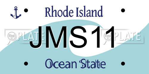 JMS11 Rhode Island License Plate