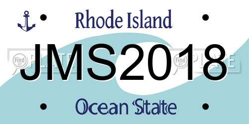 JMS2018 Rhode Island License Plate