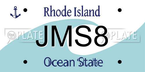 JMS8 Rhode Island License Plate