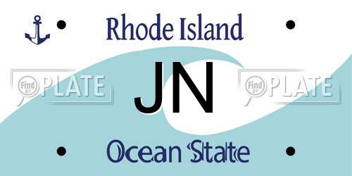 JN Rhode Island License Plate