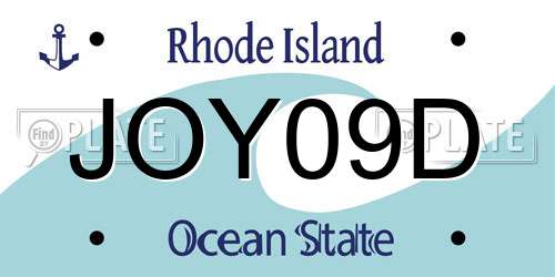 JOY09D Rhode Island License Plate