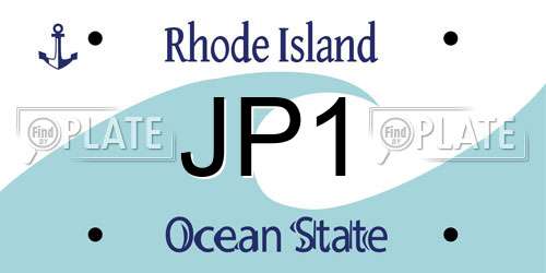 JP1 Rhode Island License Plate