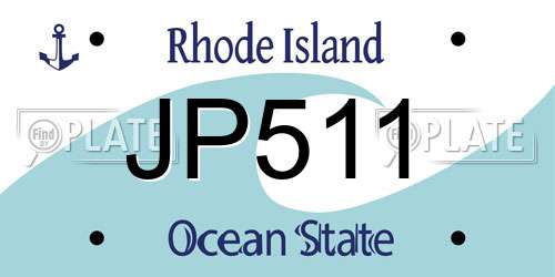 JP511 Rhode Island License Plate